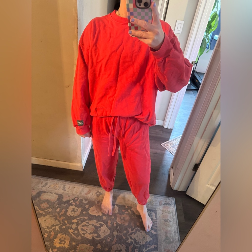 Daily Drills SET - oversized sweatshirt + joggers, 
both XS/S - color: HEART ❤️